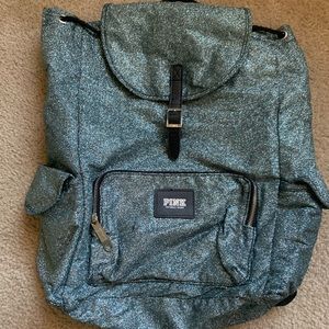 PINK Glitter blue backpack